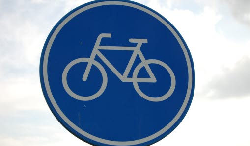 Bild på cykelskylt