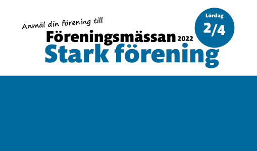Grafisk bild om att anmäla sig till föreningsmässan