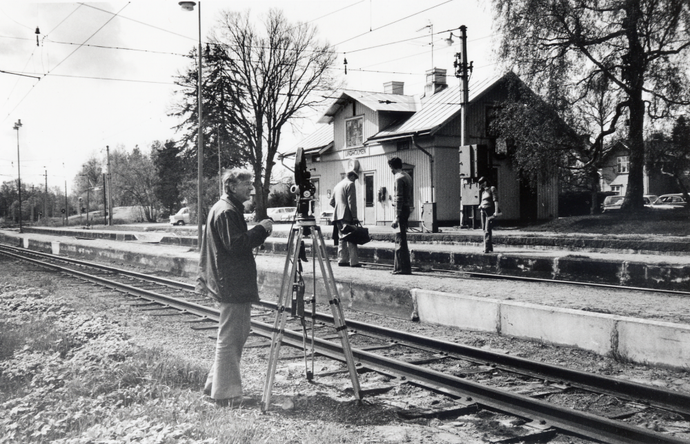 Filminspelning vid Lindholmens järnvägsstation
