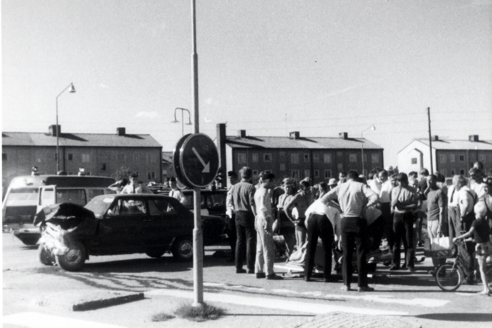 En kraftig trafikolycka i korsningen Stockholmsvägen och Upplands Väsbyvägen