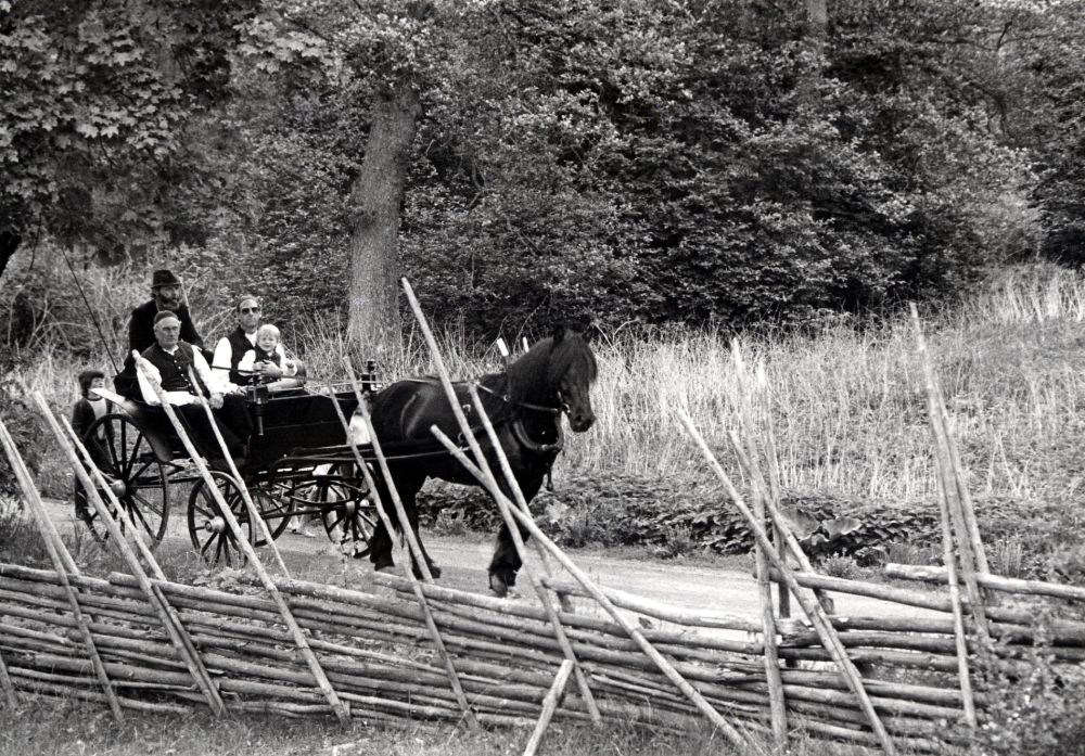 Hembygdens dag i Lindholmen med hästdragen vagn.  I vagnen sitter t v Ivar Karlsson.    Kaveln fraktades  från Österåker till Össeby-Garn med båt på en del av Långhundraleden, Åkers kanal.  Kl 15 samma dag togs budkaveln emot på Gustav Vasakullen i Lindholmen, efter en åktur med häst och vagn mellan Össeby-Garn och Lindholmen. Därefter fördes budkaveln till Närtuna. Den 26 augusti sammanfördes alla budkavlar i en festlighet på Skansen i Stockholm.
