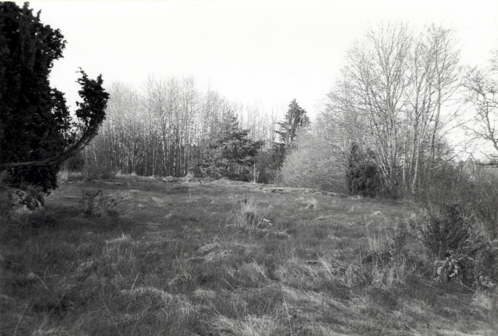Rester av gammal begyggelse i Övre Bergby by, Vallentuna