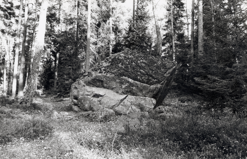 Flyttblock vid motionsspåret på Vallentuna IP