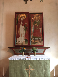 Frösunda kyrkas medeltida altarskåp.