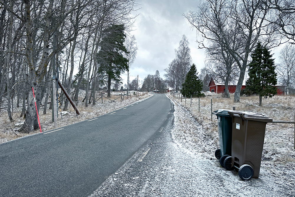 Sopkärl en vinterdag