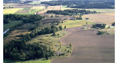 Flygfoto över Vada sjökullar