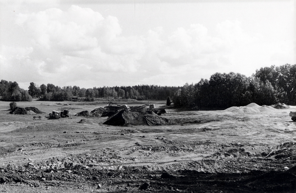 Anläggningsarbeten för Vallentuna golfbana vid Veda mellan Vallentuna och Lindholmen