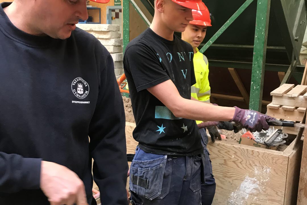 Elever på byggprogrammet