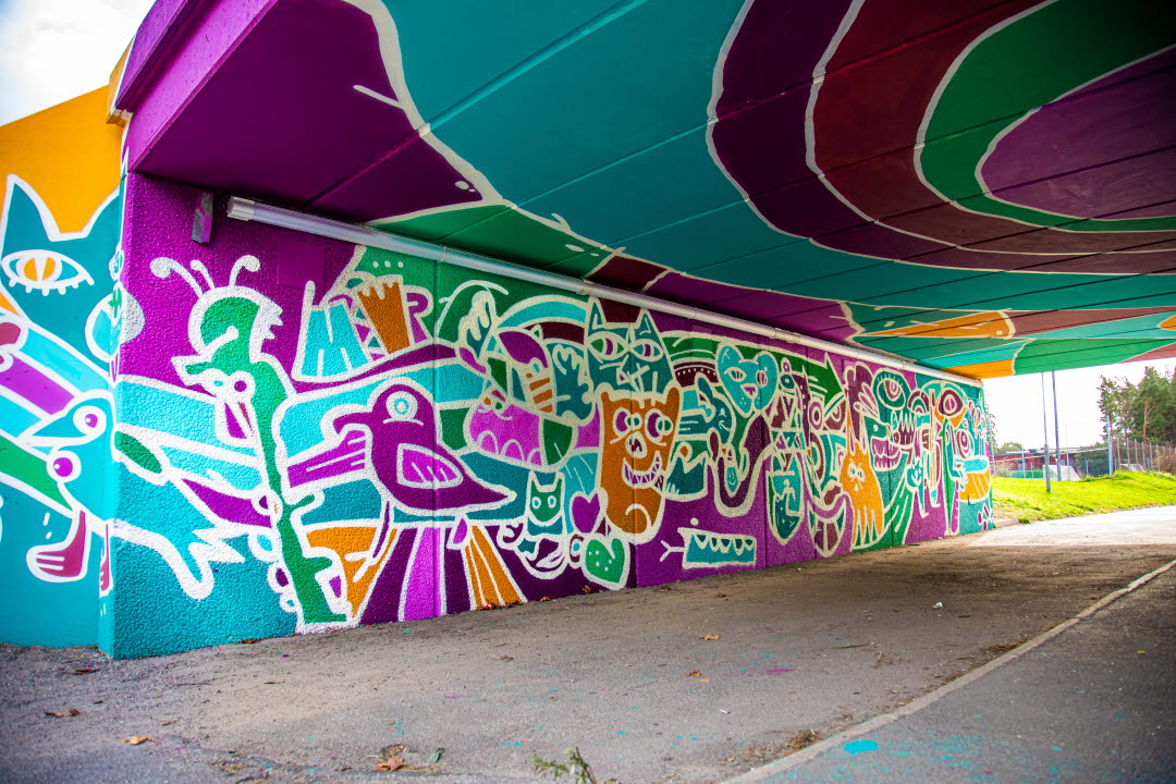 muralmålning i tunnel