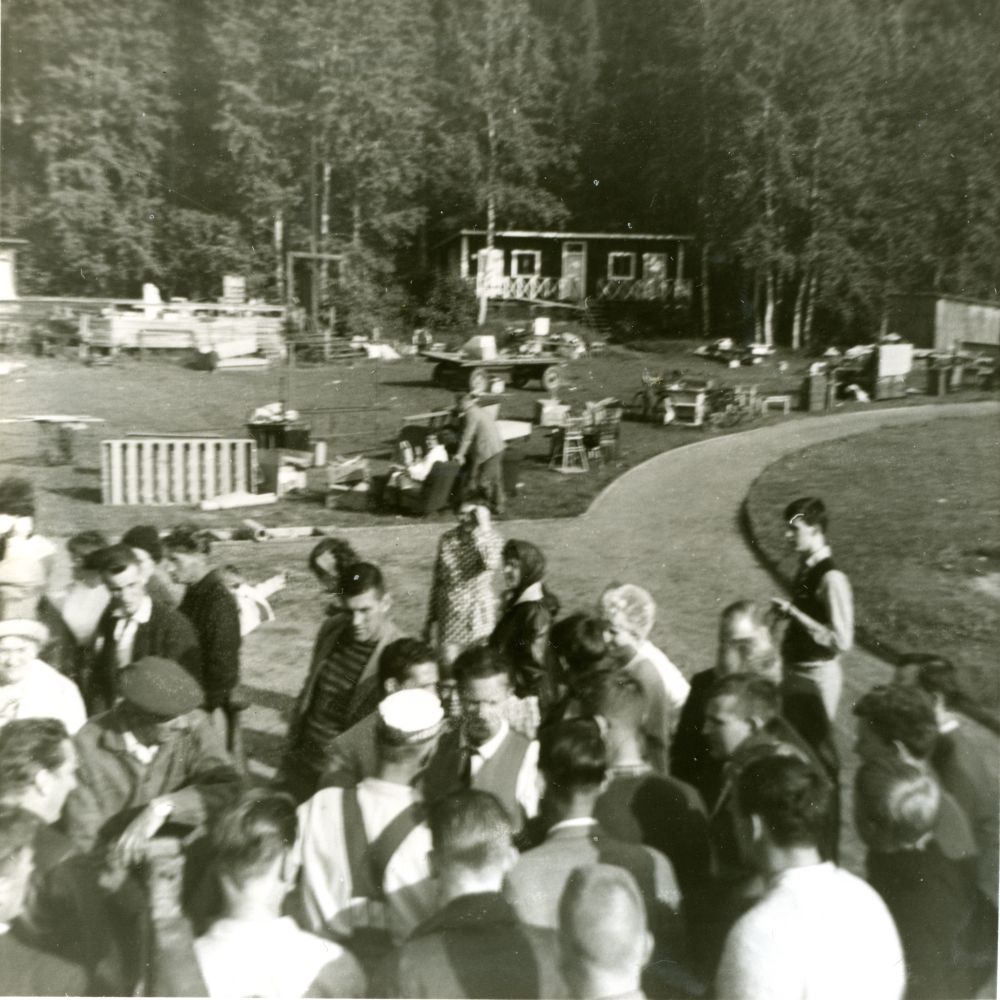 Bilden visar en av de aktioner som anordnades på Kårevallen i Kårsta under 1960-talet.