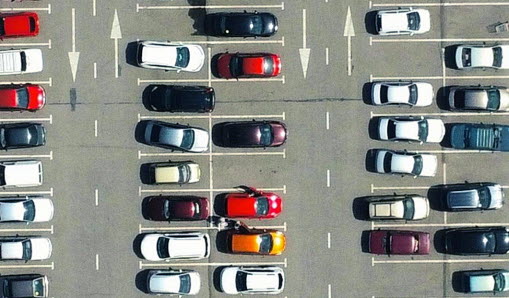 Parkeringsplats ovanifrån