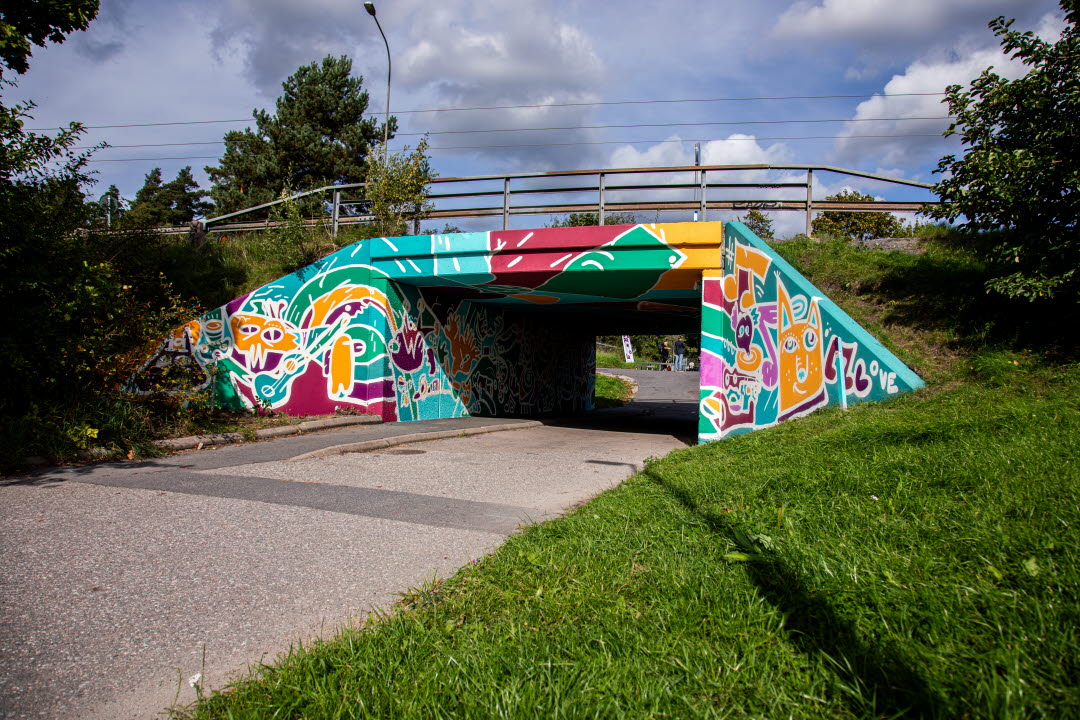 muralmålning i tunnel