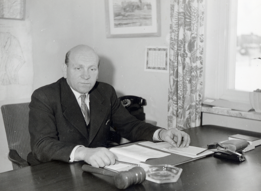 Gustav Nilsson var kommunalnämndens ordförande under tiden 1952-1955