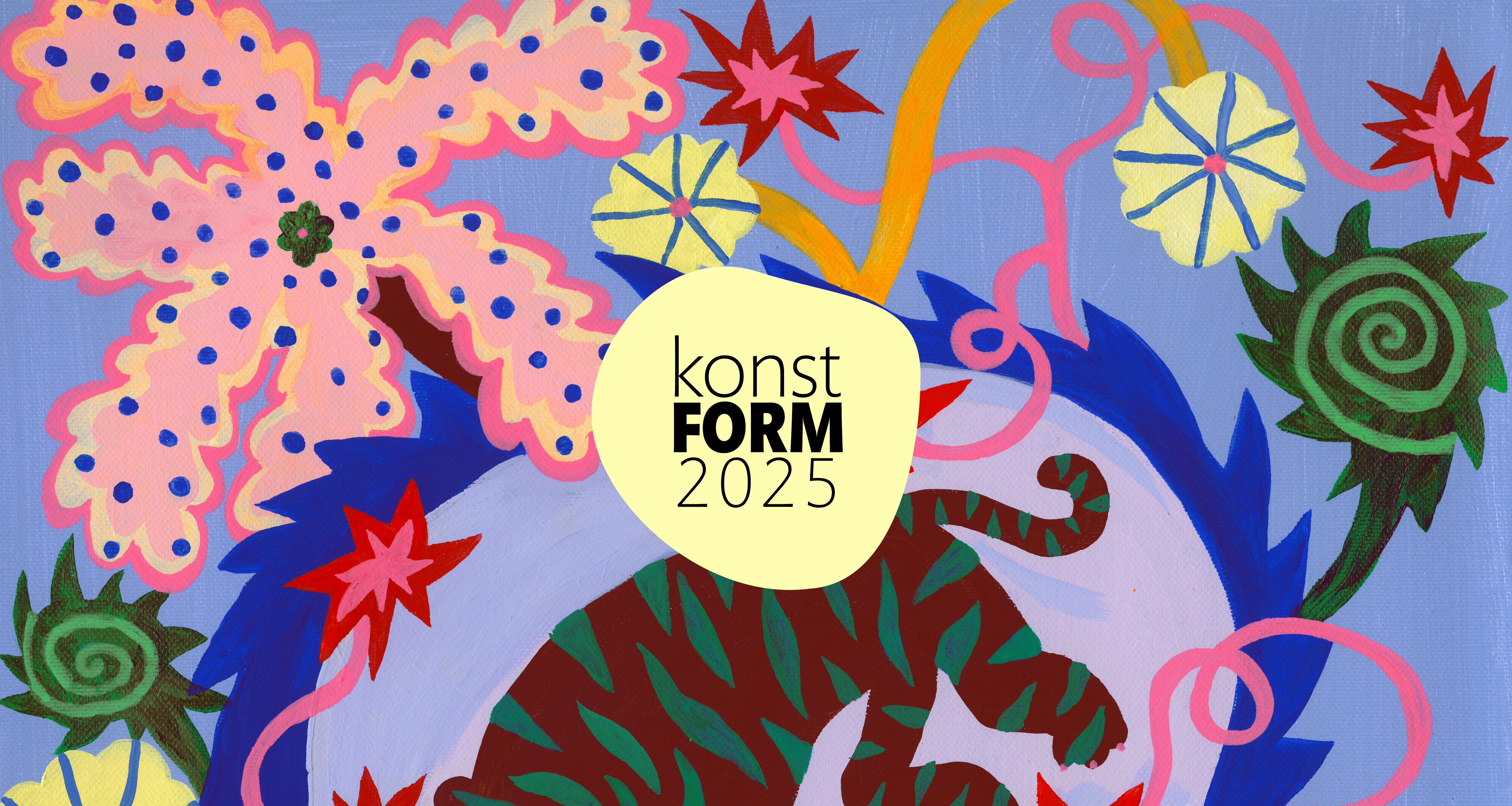konstFORM 2025 logotype med bakgrund av Yoyo Nasty