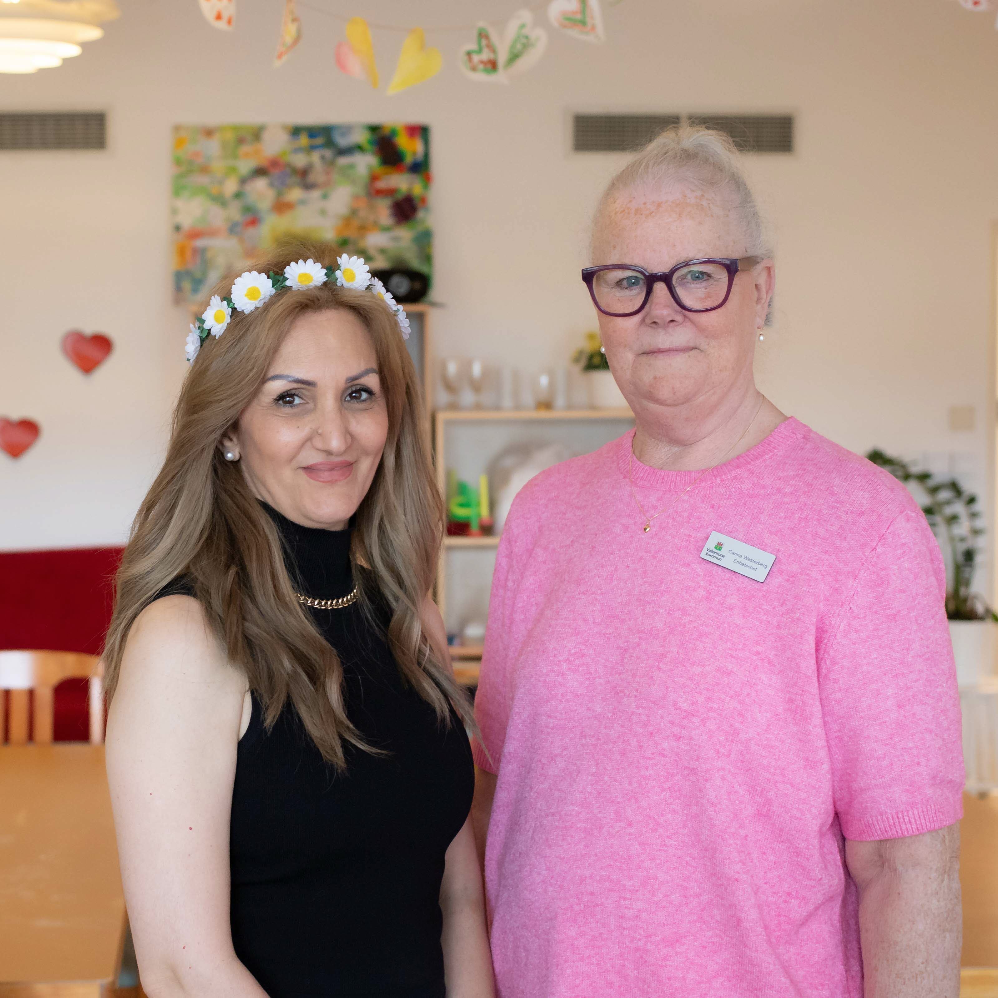 Ledya, intiativtagare till lunchen tillsammans med enhetschef Carina