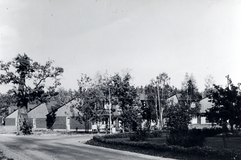 Villaområdet  Ekliden  i  Bällsta  bebyggt med  kedjehus  inflyttningsklara i december 1965.  Vägen t v är  Bällstavägen  och t h går  Ryttarvägen  upp mot Stockholmsvägen. Den gamla  eken  är klassad som  naturminne