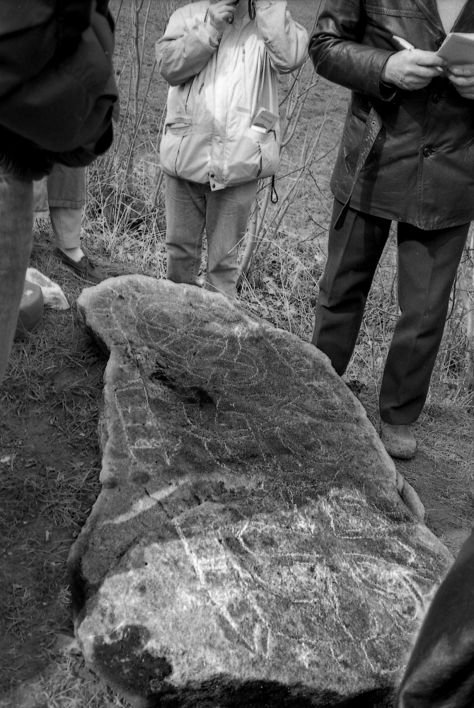 En ny runsten, UFv1993,231, hittades vid Frösunda kyrka 1991 av en grävmaskinist. Runstenen låg ca 80 - 90 cm under markytan mitt framför ingången till kyrkogården. Ristningen är här ifylld med krita för att synas bättre.