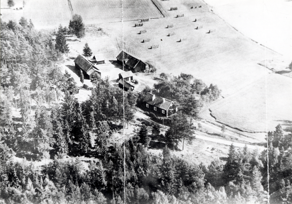 Flygfoto över Malmhagen i Vallentuna