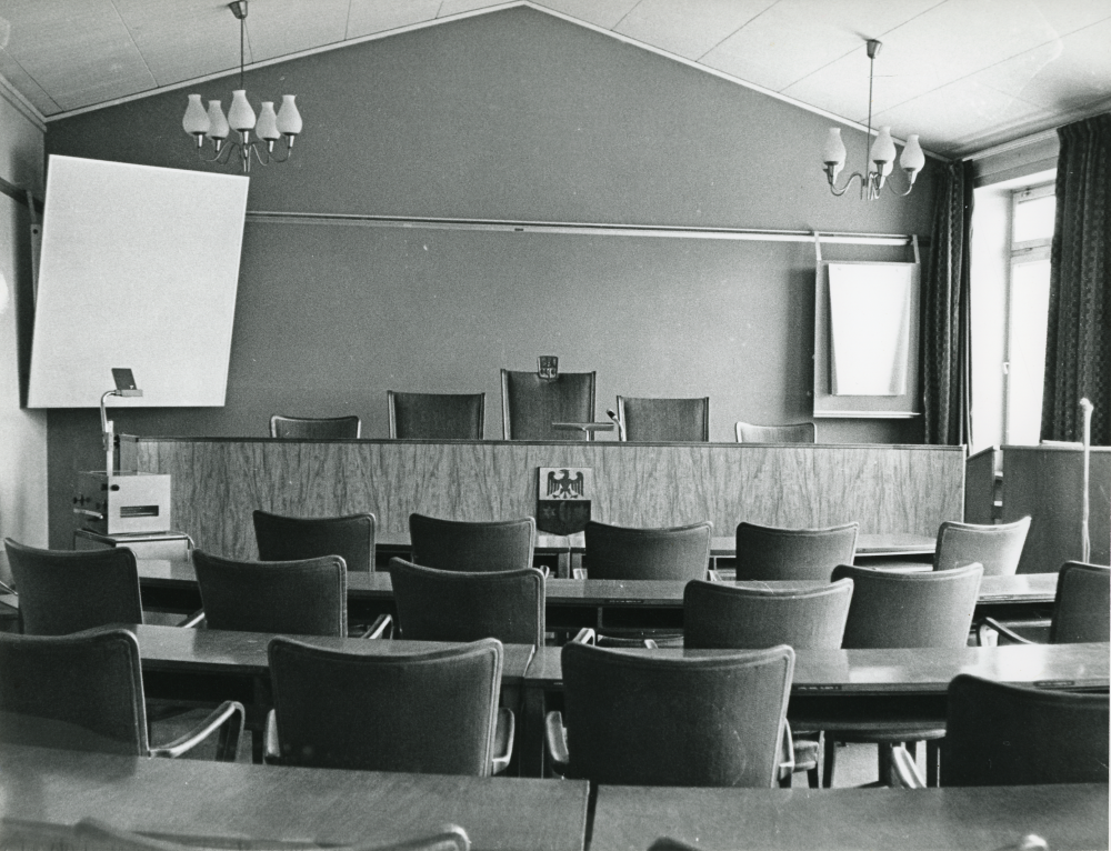 Kommunfullmäktiges sessionssal i kommunalhuset. 