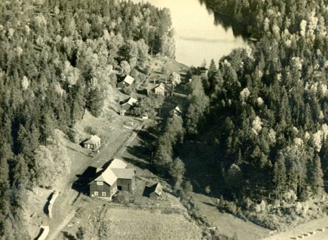 Flygbild över Bromseby gård