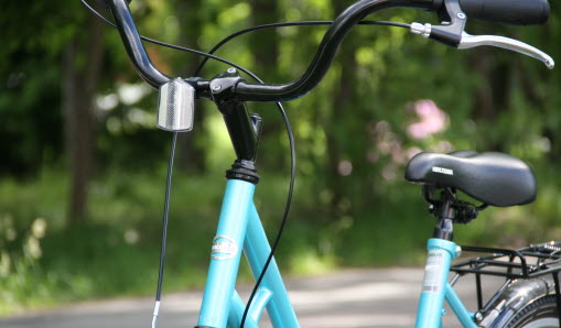 Närbild på en cykel