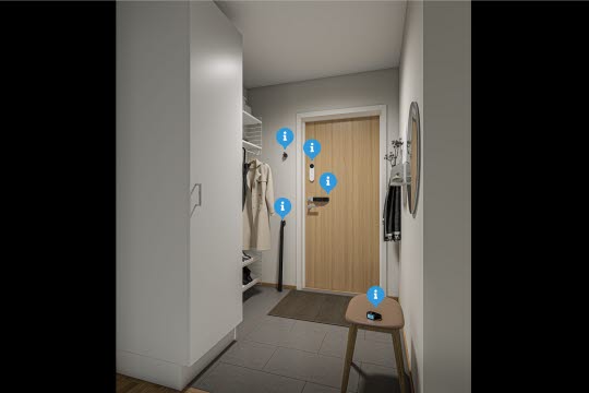 Hall i digitala visningsrummet