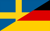 Sveriges och TYsklands flagga
