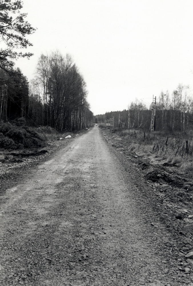 Ny gång- och cykelväg byggs mellan Veda och Lindholmen.  Fotograferat mot söder